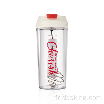 300 ml New Design Plastic Water Bottle Logo personnalisé pour Sport Christmas Vintage Luxury Space Water Bottle avec paille